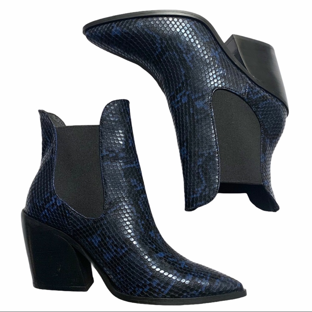NEW Steve Madden Gail Snake Print Ankle Boots 6.5 - Picture 4 of 11